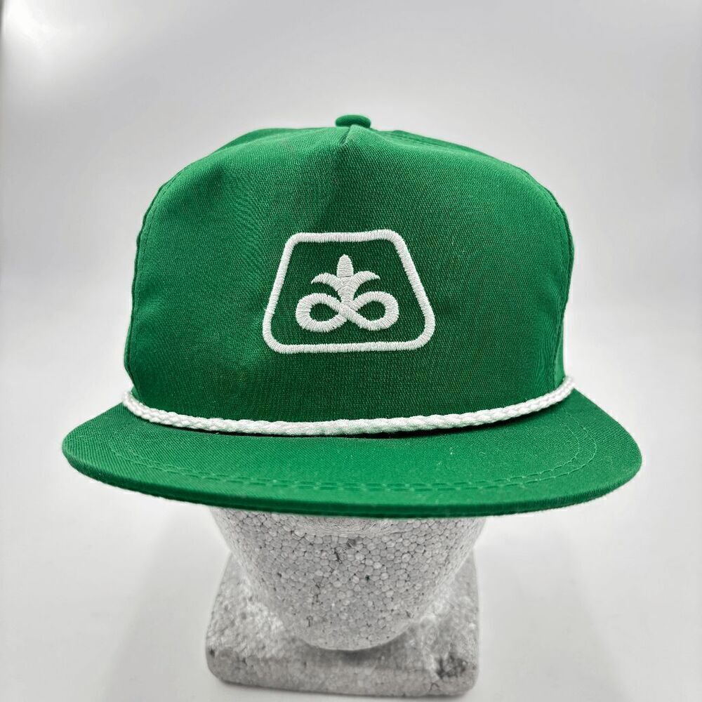 Vintage Pioneer Seed Hat‎ Snapback Rope Cap Embroidered Green K Products USA